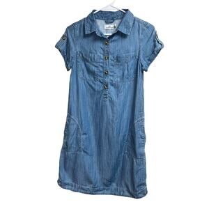 Vineyard Vines Women's Margo Utility Chambray Denim Shirt Dress Blue 00